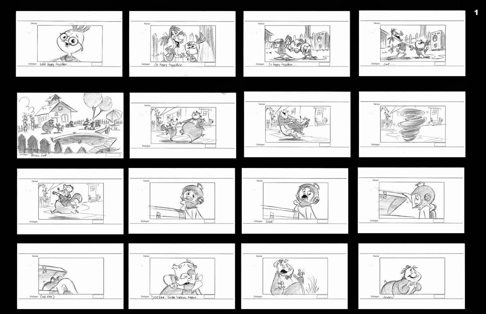 У полнометражного мультфильма под названием Chicken Little должен был быть сиквел.
Вторая часть называлась Chicken Little 2: Mission to mars". Сюжет (но возможно, это был подсюжет) все еще крутился...