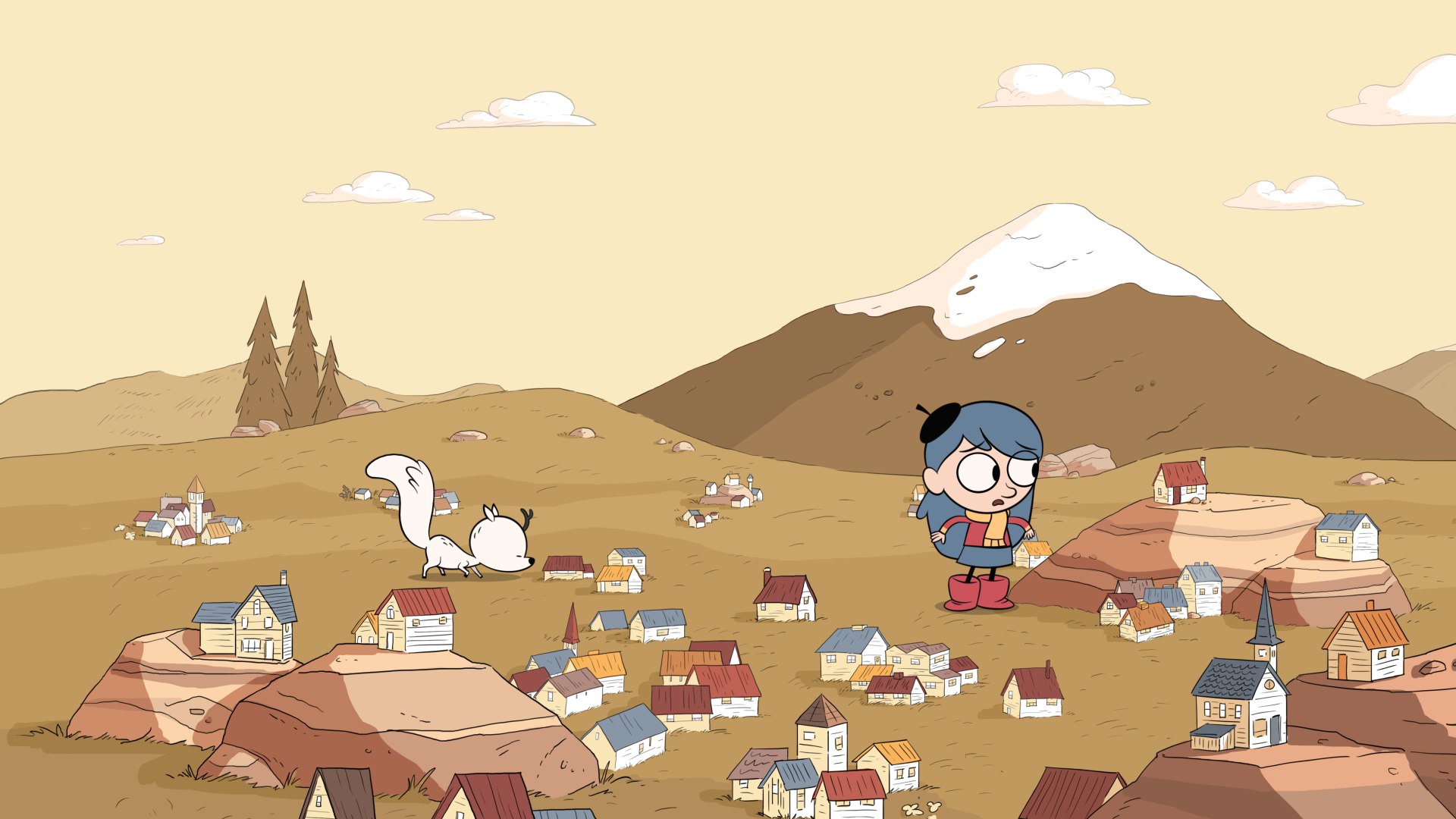 Кадры из тестовой анимации мультсериала "Hilda" для Netflix по мотивам одноимённого комикса. Выход 12 серий запланирован на 2018 год....